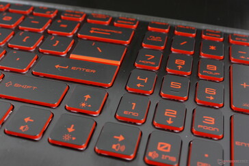 Small Numpad keys relative to the full-size Arrow keys and QWERTY keys