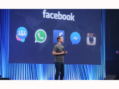 A photograph of Meta CEO Mark Zuckerberg on stage during the Facebook F8 Conference in 2015. (Image Source: Meta)