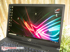 Outdoors under shade