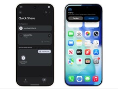 Pixel 10 Pro XL sending an image to an iPhone via Quick Share. (Image source: Google)