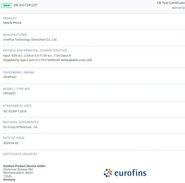 Eurofins充电安全监管机构...