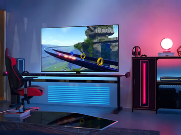 Samsung 85 inch QN90C QLED TV in gaming room (Image source: Best Buy)