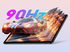 The P50T 2026 tablet costs a little over $100. Pictured: a promo picture highlighting the 90Hz display.