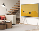 The LG OLED Posé Smart Lifestyle TV transforms into a digital canvas when you are not watching it. (Image source: LG)