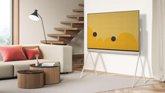 The LG OLED Posé Smart Lifestyle TV transforms into a digital canvas when you are not watching it. (Image source: LG)