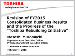 Toshiba is now 479.4 billion Yen in the red according to latest FY2015 report