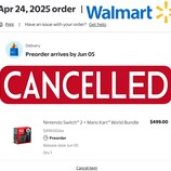 Walmart anulował zamówienie Switch 2 w przedsprzedaży (źródło obrazu: zrzut ekranu, Walmart z poprawkami)
