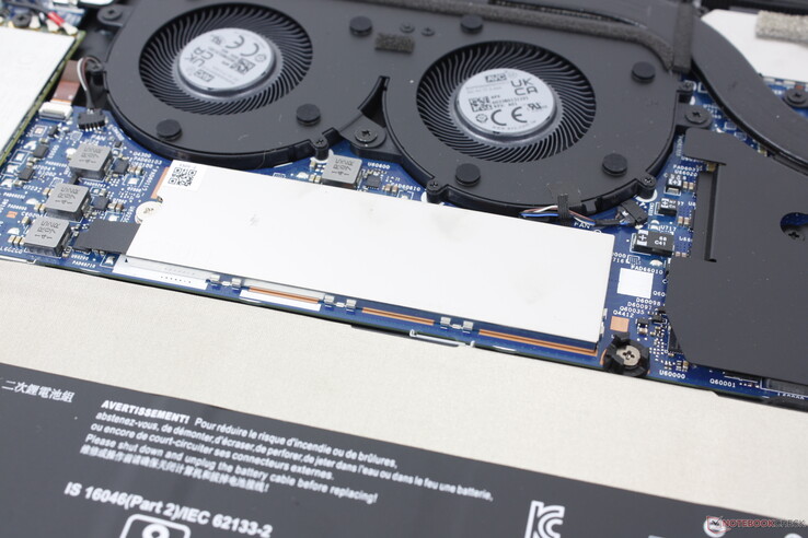 M.2 2280 SSD under the aluminum shield