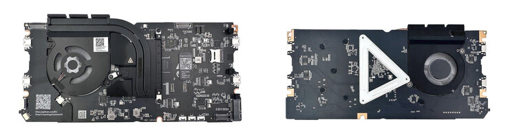 The RISC-V Mainboard from the front and back. (Image source: Framework)