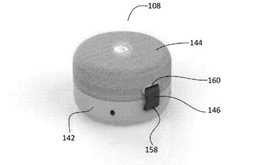 The dock features notifications in its folded state when connected to the PC. (Source: USPTO)