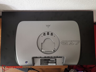 The back without the stand mounted