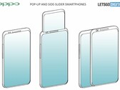OPPO's apparent new take on smartphone pop-up and sliding mechanisms. (Source: LetsGoDigital)