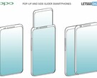 OPPO's apparent new take on smartphone pop-up and sliding mechanisms. (Source: LetsGoDigital)