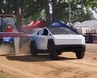 The dual-motor Cybertruck emerged as the champion of the 2500-class as a tractor pull event. (Image source: Reddit)