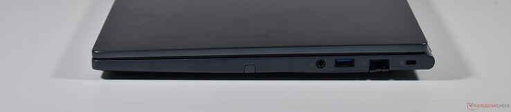 right: 3.5mm Audio, USB A 3.2 Gen 1, RJ45-Ethernet, Kensington Lock Slot