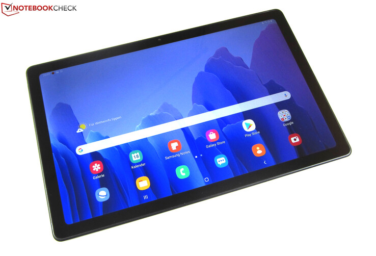 At 477 grams (~1 lb), the Samsung Galaxy Tab A7 LTE is relatively light for a 10.4-inch tablet, and with its 7-mm (~0.3 in) slim case, it is comfortable to hold.