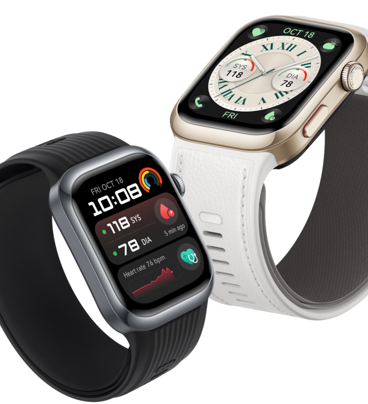The black (left) and gold (right) versions of the Huawei Watch D2 smartwatch. (Image source: Huawei)