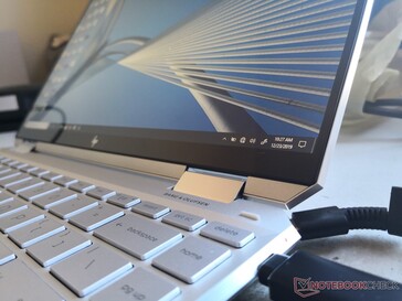 Connected USB Type-C devices will protrude diagonally from the laptop which can take some getting used to