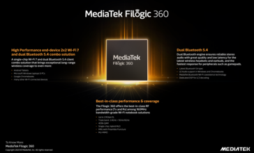MediaTek Filogic 360 key features (image via MediaTek)