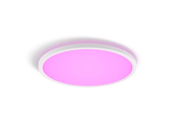 The Philips Hue Tento round LED ceiling panel, White and Color Ambiance, White Frame, 42.1 cm. (Image source: Philips Hue)
