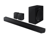 The Samsung HW-Q990D soundbar comes with a wireless subwoofer and rear surround speakers. (Image source: Samsung)