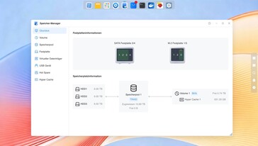The Storage Manager makes it easy to manage RAID storage pools, SSD caches, and USB hard drives.