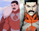 Side by side images of Thragg from the comics vs Thragg from the TV show.