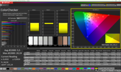 Calman ColorChecker before calibration