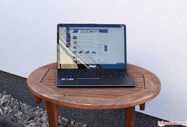 The Asus ZenBook Flip 15 in the shade