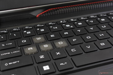 Translucent WASD keys much like on many recent Asus ROG laptops