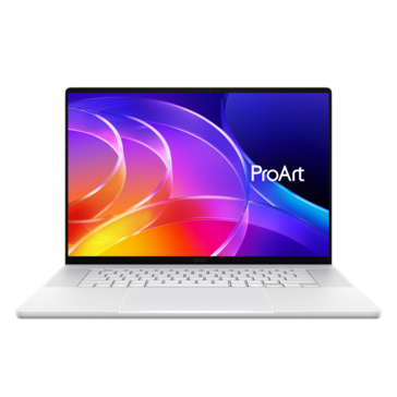 Asus ProArt P16 in white with its front view