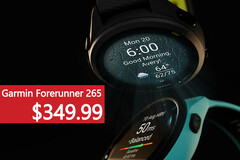 The AMOLED-equipped Garmin Forerunner 265 smartwatch and fitness tracker is discounted to just $349.99 on Amazon for a limited time. (Image source: Garmin - edited)
