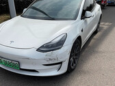 The Model 3 escaped fairly unscathed (image: Yan Chang/Twitter)