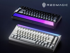 RedMagic offers its Ice Blade Magnetic Axis Keyboard in black and white finishes. (Image source: RedMagic)