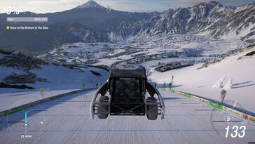 Racing across snowy tracks