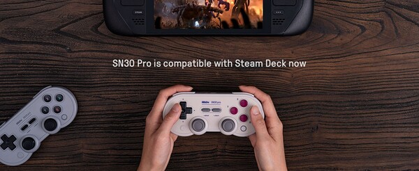 The 8BitDo SN30 Pro Bluetooth Controller is now officially compatible with the Steam Deck. (Image source: 8BitDo) 