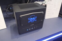 The liquid cooled Minisforum AtomMan X7 Pt is the latest addition to the high-end AtomMan family of mini PCs. (Source: PC Watch)