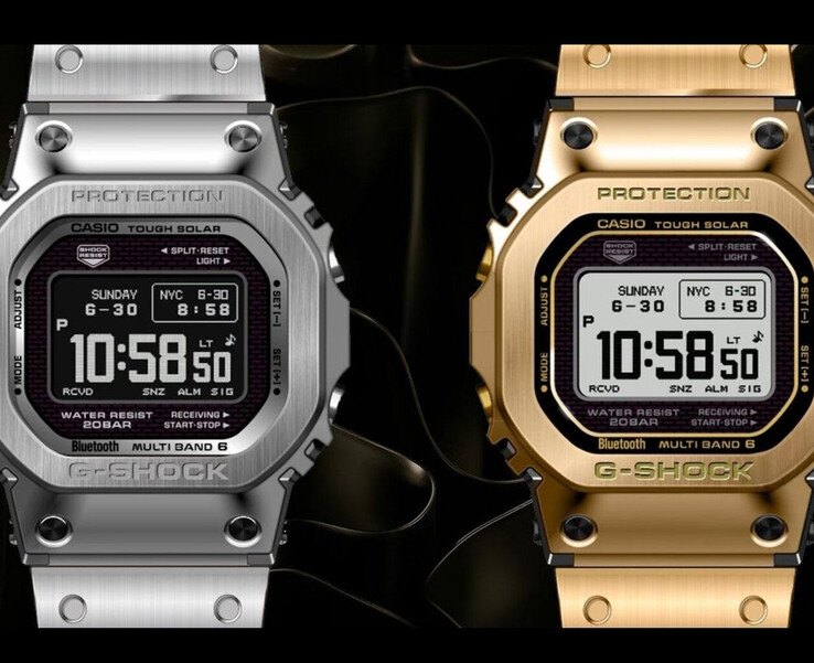 From left to right (pictured): the upcoming Casio GMW-BZ5000D-1 and the GMW-BZ5000GD-9. (Image source: Great G-Shock World)