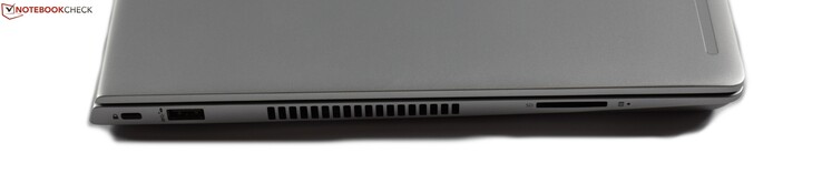 Left-hand side: Kensington-Lock, USB 3.0 Type-A, SD card reader