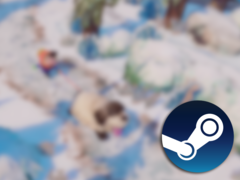 The entire project of Dogwalk - assets, animations, and code - is made with Blender and the popular Godot Game Engine, which is open-source. Pictured - a blurred screenshot from the game with the Steam logo overlaid on top. (Image source: Steam - Edited)