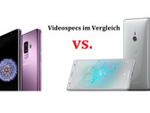 Samsung Galaxy S9 vs. Sony XZ2 (Compact): The differences in terms of video specs.
