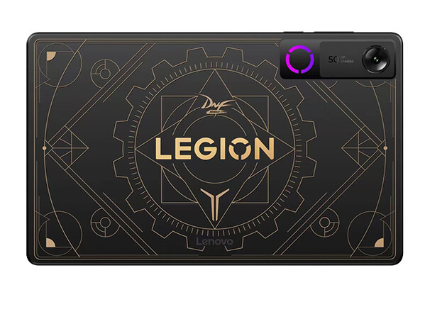 The Legion Y700 Gen 5 Warrior Edition has a custom design on the back.