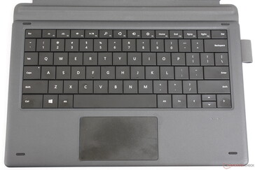 Keyboard layout mimics the Surface Pro keyboard