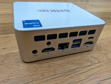 Rear: AC adapter, 3.5 mm headset, 2x HDMI 2.0 (4K60), Gigabit RJ-45, USB-A 2.0, USB-A 3.2, USB-C (no PD)