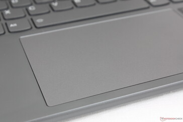 Clickpad surface is extremely smooth even when gliding at slow speeds. The finger tends to slide since there is almost no stickiness