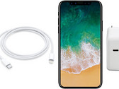 An artist's rendition of the iPhone 8 shows what its new wall charger might look like. (Source: Benjamin Geskin via MacRumors)