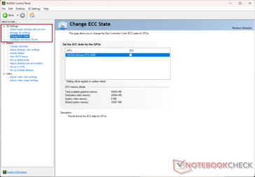 ECC state toggle in the RTX 4090