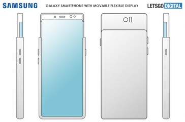 Samsung patent for a slider display. (Source: LetsGoDigital)