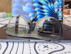 One Pro's in 'Clear' mode connected to a MacBook Air