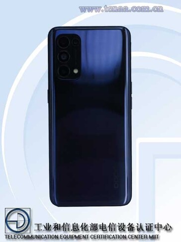 The "Reno 5" looks a lot like its possible Pro variant. (Source: TENAA)